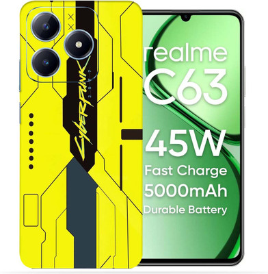 OggyBaba Realme C63 5g Mobile Skin(Cyberpunkh Yellow)