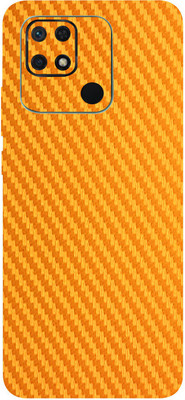 TJ CREATION Xiaomi Redmi 10C Mobile Skin(Ultra Super Golden Carbon Fiber Skin With High Matte Finish.)