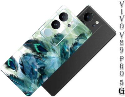 Pochanki Vivo V29 Pro 5G Mobile Skin(Signing Pankh Back Skin Multicolor)