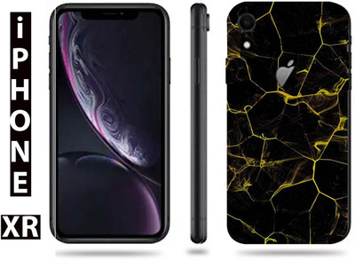 BugguSkin Apple iPhone XR Mobile Skin(Ultra Super Black Abstract Skin With High Matte Finish.)