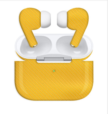 OggyBaba Apple Airpods Pro, Carbon Fiber Yellow Mobile Skin(Yellow)