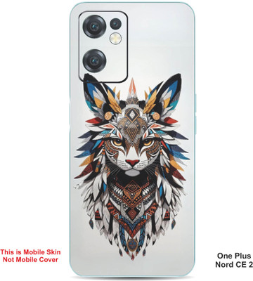 VYBE The Smart Choice One Plus Nord CE 2 Cat Embossed Mobile Skin(Multi Colour 38)