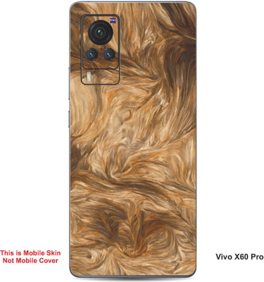VYBE The Smart Choice Vivo X60 Pro Abstract Embossed Mobile Skin(Brown Sugar 11)