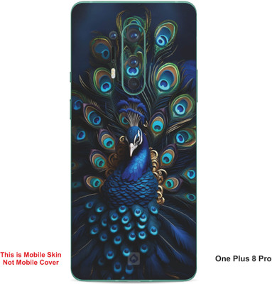 VYBE The Smart Choice One Plus 8 Pro Peacock Embossed Mobile Skin(Chathams Blue 24)