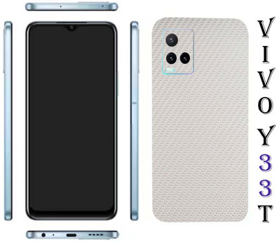 LAMHA Vivo Y33T Mobile Skin(Ultra Super White Carbon Fiber Skin With High Matte Finish.)