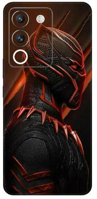 Vcare GadGets Black Orange Vivo Y200 5G Mobile Skin(Multicolor)
