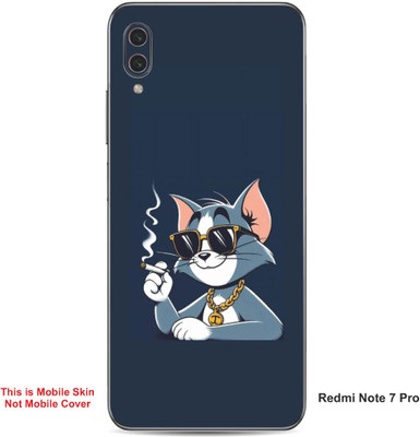 VYBE The Smart Choice Redmi Note 7 Pro Tom Embossed Mobile Skin(Dark Blue Grey A1)