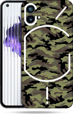 WeCre8 Skin's Nothing Phone 1 Mobile Skin(Military Green Camouflage Multicolor Mobile Skin With Cleaning Wipe)