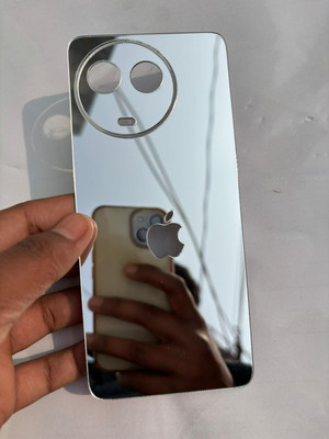 TWUAOP REALME 11X 5G MIRROR BACK PANNEL ACRYLIC SHEET Mobile Skin(Silver)