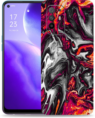 Skinex Oppo Reno 5Z 5g Mobile Skin(Black Wrap With Full Cut)