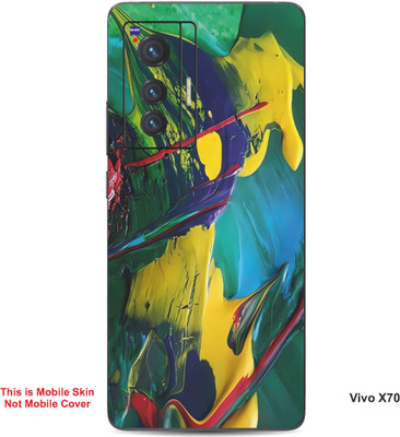 VYBE The Smart Choice Vivo X70 Art Embossed Mobile Skin(Blue lvy 12)