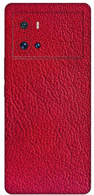 Vcare GadGets Leather Red vivo i QOO 9 Pro 5G Mobile Skin(Leather Red)