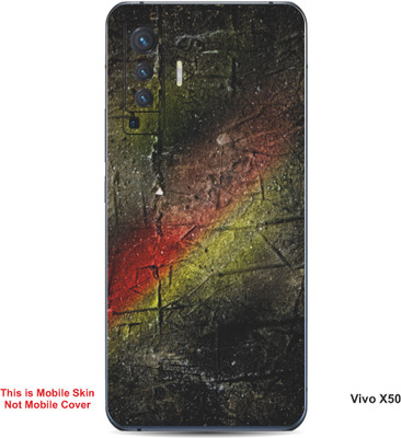 VYBE The Smart Choice Vivo X50 Art Embossed Mobile Skin(Olive green 8)