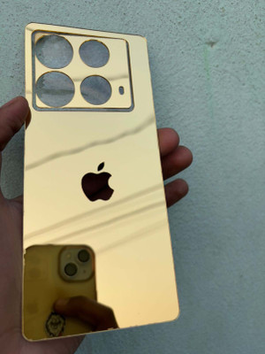 TWUAOP INFINIX NOTE 40 5G MOBILE SKIN ACRYLIC SHEET MIRROR BACK PANNEL APPLE Mobile Skin(Gold)