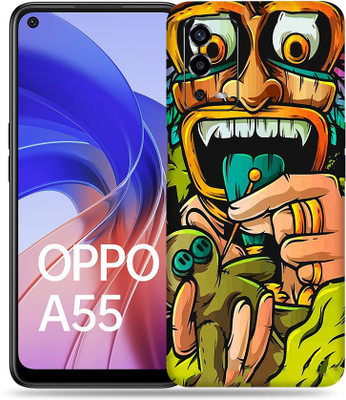SkinoMania Oppo-A55 Mobile Skin(Multicolour Black Magic)