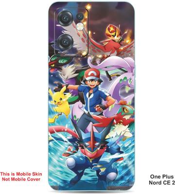 VYBE The Smart Choice One Plus Nord CE 2 Pokemon Embossed Mobile Skin(MultiColour 33)