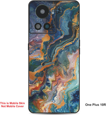 VYBE The Smart Choice One Plus 10R Art Embossed Mobile Skin(Cadet Grey A9)