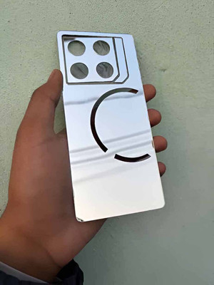 HANS LSR INFINIX GT 20 PRO MOBILE SKIN SILVER MIRROR BACK PANNEL ACRYLIC SHEET Mobile Skin(Silver)