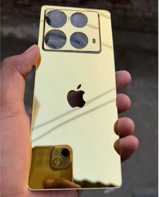 Mokteck INFINIX NOTE 40 5G GOLD_Glossy Glass Finish Back Panel Skin with Logo Mobile Skin(Gold)