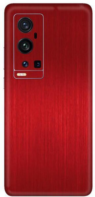 Vcare GadGets Vivo X60 Pro Plus Mobile Skin(Dark Red Brushed)