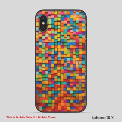 VYBE The Smart Choice iPhone 10X Pattern Mobile Skin(Mint Green , Multi Colour 5)