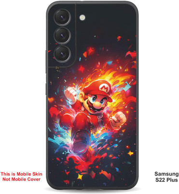 VYBE The Smart Choice Samsung S22 Plus Super Mario Embossed Mobile Skin(Lava Red 7)