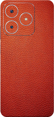SkinoMania Realme Narzo N63 5G Mobile Skin(Red-Leather Mobile Skin)