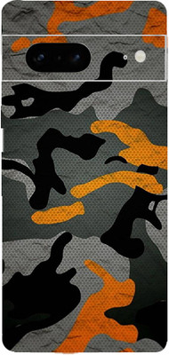 AsSkin Googal Pixal 7, pixal 7 Mobile Skin(Ultra Super Military Orange Camouflage With High Matte Finish,)