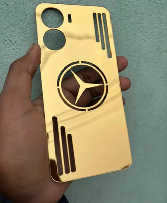 Mokteck VIVO Y16 Gold Mirror Finish Back Panel Mobile Skin(Gold)
