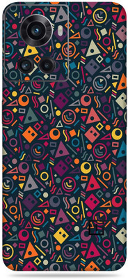 SkinoMania Oneplus 10R-5G Mobile Skin(Multicolor Geometric Shapes)