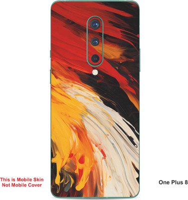 VYBE The Smart Choice One Plus 8 Art Embossed Mobile Skin(Burnt Umber A2)