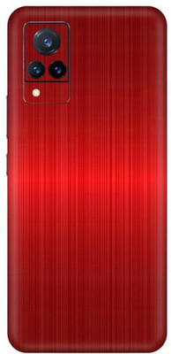 Vcare GadGets Red Titanium vivo V21 5G Mobile Skin(Red Titanium)