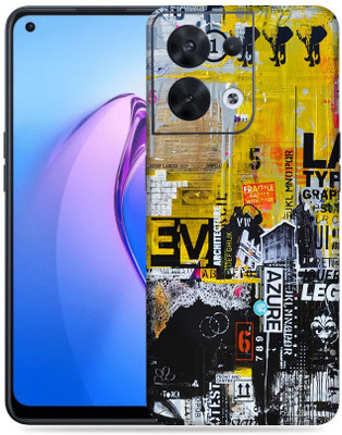 SkinoMania Oppo Reno 8 5G Mobile Skin(Multicolor Abstract Azure)