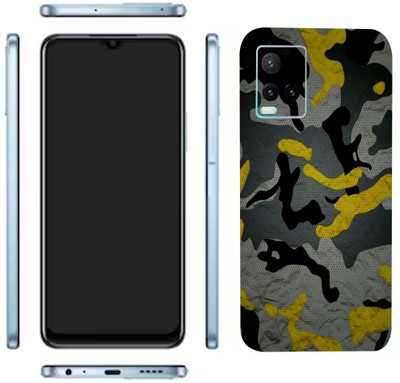Pochanki Vivo Y33t Mobile Skin(Military Yellow Camo Skin With Glossy Matte Finish.)
