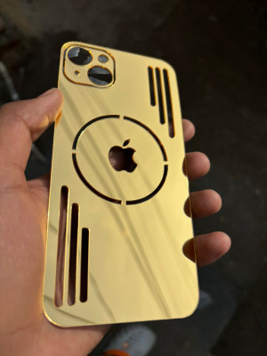 TWUAOP APPLE IPHONE 13 MINI BACK PANNEL ACRYLIC SHEET MERO APPLE Mobile Skin(Gold)