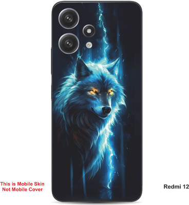 VYBE The Smart Choice Redmi 12 Wolf Embossed Mobile Skin(Curious Blue 7)
