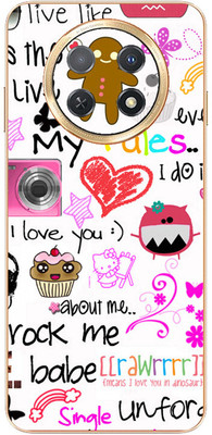 FCS Huawei Enjoy 60X Printed Back skin Mobile Skin(Writing)
