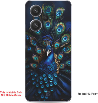 VYBE The Smart Choice Redmi 13 Pro Plus Peacock Embossed Mobile Skin(Chathams Blue 9)