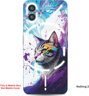VYBE The Smart Choice Nothing 2 Cat Embossed Mobile Skin(Light Plum 6)