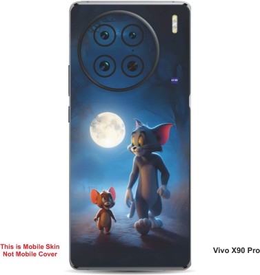 VYBE The Smart Choice Vivo X90 Pro Tom & Jerry Embossed Mobile Skin(Dark Slate Grey B15)