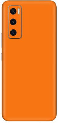 Vcare GadGets Vivo V20 SE Mobile Skin(Orange Glossy)