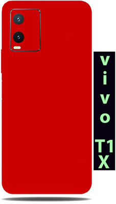 TJ CREATION vivo T1X Mobile Skin(Ultra Super Red Matte Skin With High Matte Finish.)