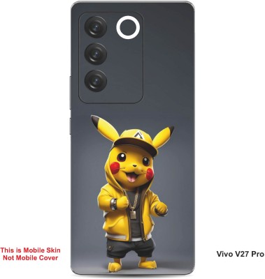 VYBE The Smart Choice Vivo V27 Pro Pokemon Embossed Mobile Skin(Banana Yellow B5)