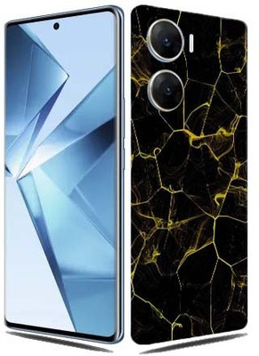 BugguSkin Vivo V29e 5G, vivo v29 e Mobile Skin(Ultra Super Black Abstract Skin With High Matte Finish.)