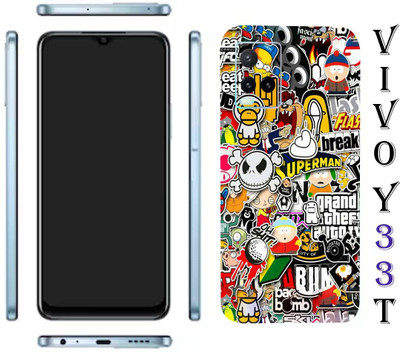 TJ CREATION Vivo Y33T Mobile Skin(Ultra Super Sticker Bombing Skin With High Matte Finish.)