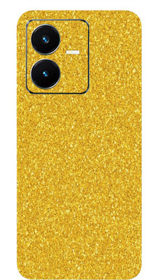 Pochanki Vivo Y22 Mobile Skin(Ultra Super Sparkle Golden Glitter Skin With Matte Finish.)