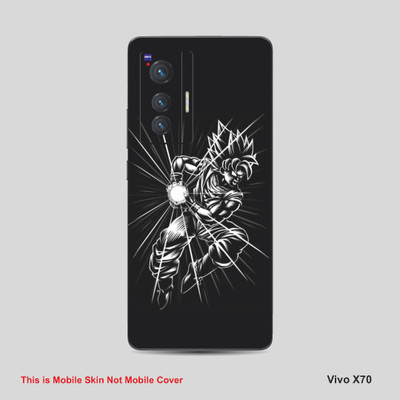 VYBE The Smart Choice Vivo 70X Goku Mobile Skin Mobile Skin(Black & White 14)