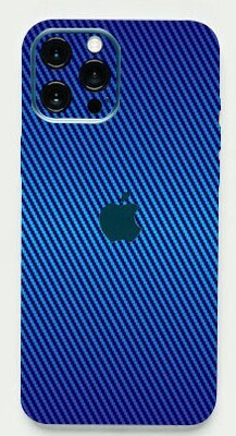 BugguSkin Apple iPhone 14 Pro Max Mobile Skin(Ultra Super Blue Carbon Fiber Skin With High Matte Finish.)