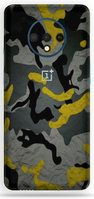TJ CREATION OnePlus 7T, oneplus 7t Mobile Skin(Ultra Super Camouflage Yellow Skin With High Matte Finish.)