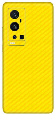 Vcare GadGets Vivo X60 Pro Plus Mobile Skin(Fiber Carbon Yellow)